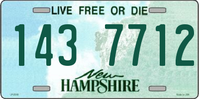 NH license plate 1437712