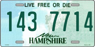 NH license plate 1437714