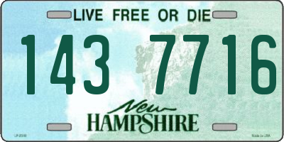 NH license plate 1437716