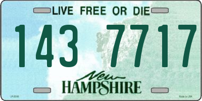 NH license plate 1437717
