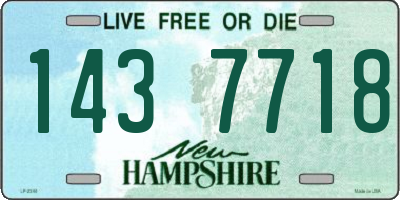 NH license plate 1437718