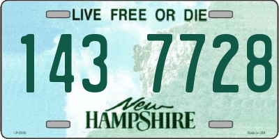 NH license plate 1437728