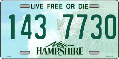 NH license plate 1437730