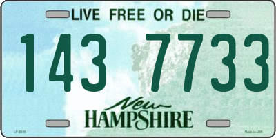 NH license plate 1437733