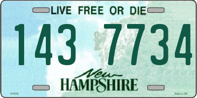NH license plate 1437734