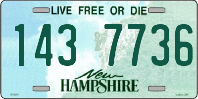 NH license plate 1437736