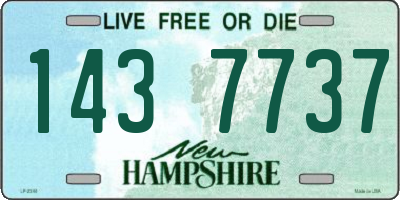 NH license plate 1437737