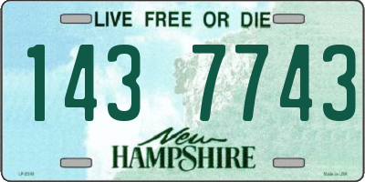 NH license plate 1437743
