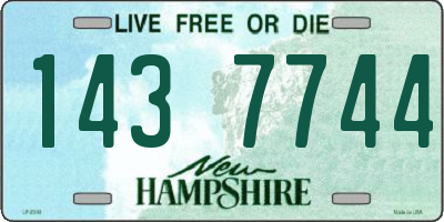 NH license plate 1437744