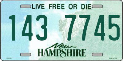NH license plate 1437745