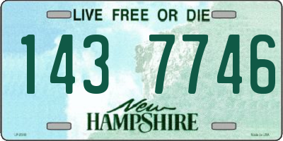 NH license plate 1437746