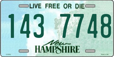 NH license plate 1437748