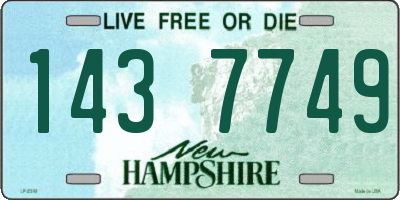 NH license plate 1437749