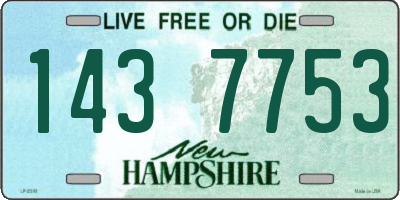 NH license plate 1437753
