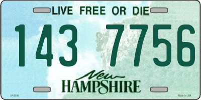 NH license plate 1437756