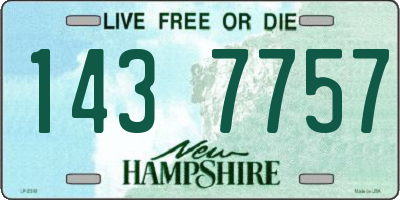 NH license plate 1437757