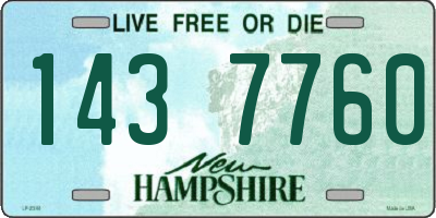 NH license plate 1437760