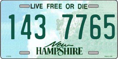 NH license plate 1437765