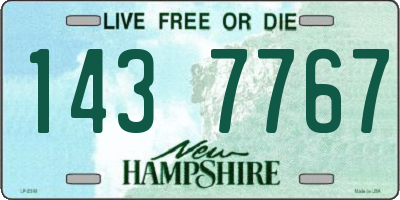 NH license plate 1437767