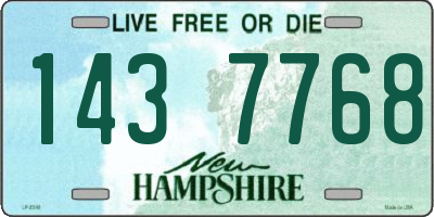 NH license plate 1437768