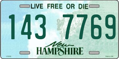 NH license plate 1437769