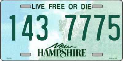 NH license plate 1437775