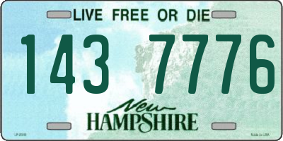 NH license plate 1437776