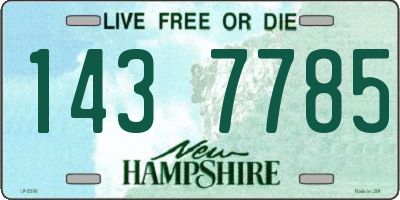 NH license plate 1437785