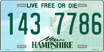 NH license plate 1437786