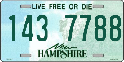 NH license plate 1437788