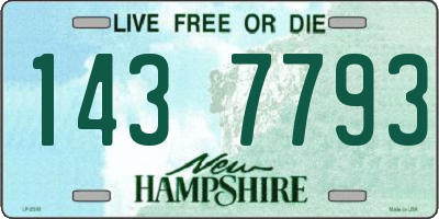 NH license plate 1437793