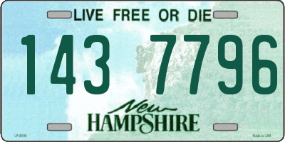 NH license plate 1437796