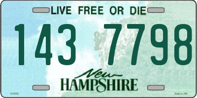 NH license plate 1437798
