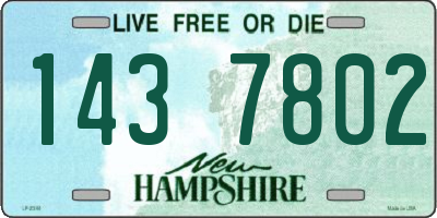 NH license plate 1437802