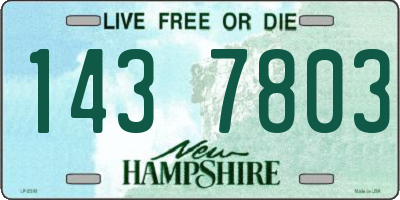 NH license plate 1437803