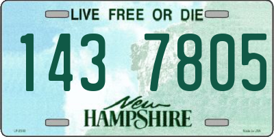 NH license plate 1437805