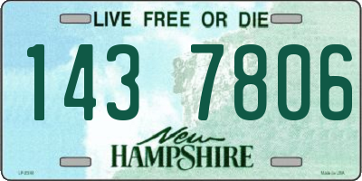 NH license plate 1437806