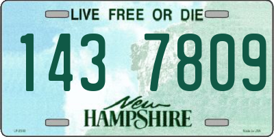 NH license plate 1437809