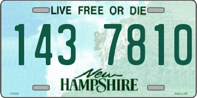 NH license plate 1437810