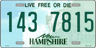 NH license plate 1437815