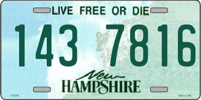 NH license plate 1437816