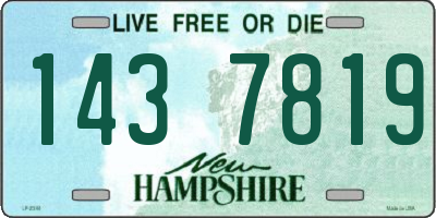 NH license plate 1437819