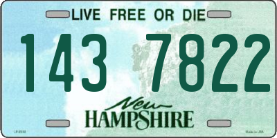NH license plate 1437822