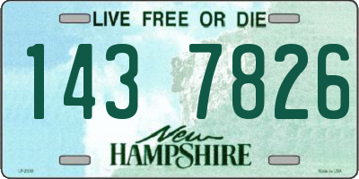 NH license plate 1437826