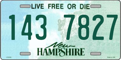NH license plate 1437827