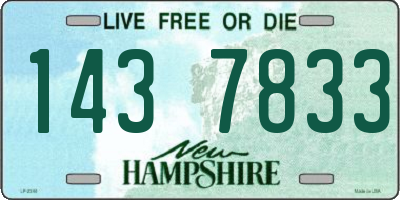 NH license plate 1437833