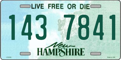 NH license plate 1437841