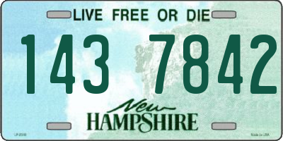 NH license plate 1437842