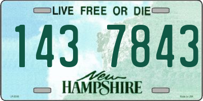 NH license plate 1437843