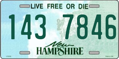 NH license plate 1437846